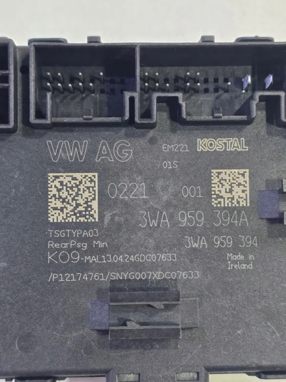 VW AUDI SKODA SEAT STEROWNIK MODUŁ DRZWI 3WA959394A PRAWY TYŁ