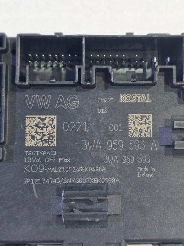 VW AUDI SKODA SEAT STEROWNIK MODUŁ DRZWI 3WA959593A LEWY PRZÓD