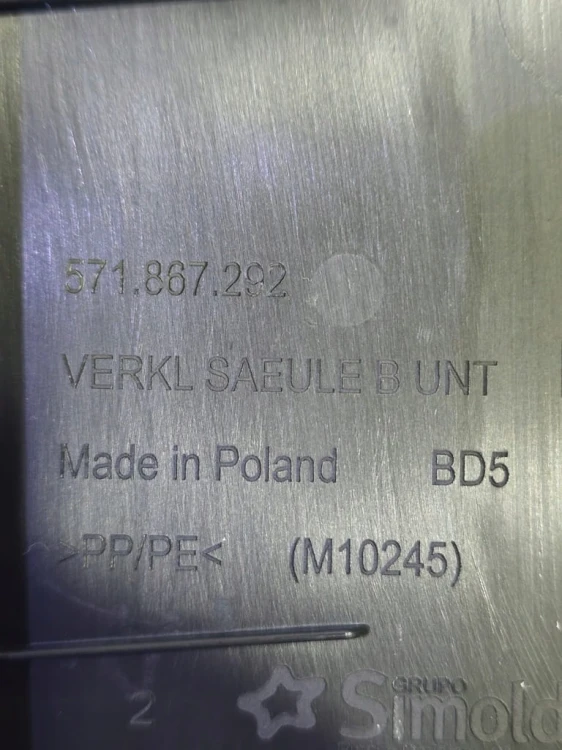 VW TIGUAN III OSŁONA POSZYCIE SŁUPKA PRAWA ŚRODEK 571867292