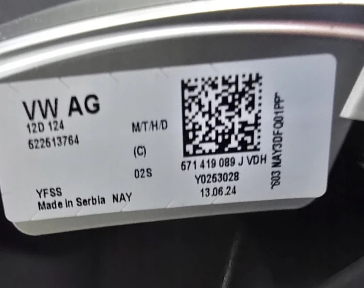 VW TIGUAN III WIELOFUNKCYJNA SKÓRZANA KIEROWNICA 571419089J VDH