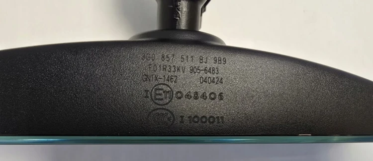 VW SKODA LUSTERKO WSTECZNE WEWNĘTRZNE BEZRAMKOWE 3G0857511BJ