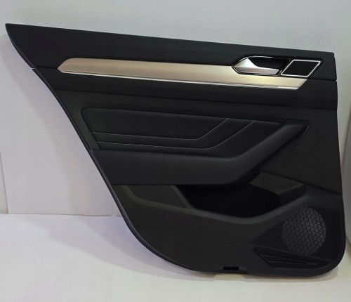 VW PASSAT B8 TAPICERKA BOCZEK DRZWI LEWY TYŁ SKÓRA CZARNA AMBIENTE GAN