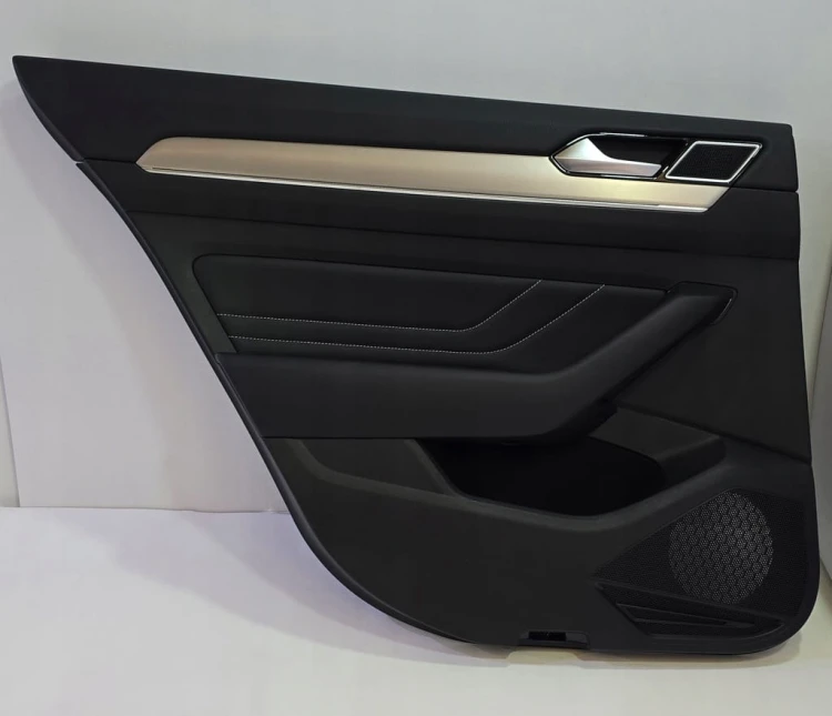 VW PASSAT B8 TAPICERKA BOCZEK DRZWI LEWY TYŁ SKÓRA CZARNA AMBIENTE GAN