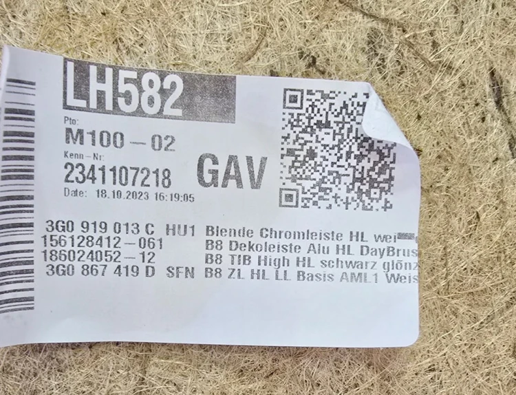 VW PASSAT B8 TAPICERKA BOCZEK DRZWI LEWY TYŁ SKÓRA CZARNA AMBIENTE GAN