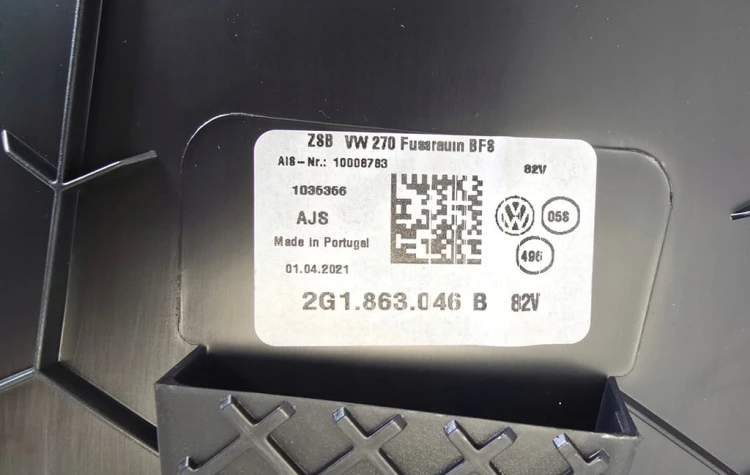 VW POLO VI 2G OSŁONA TUNELU PRAWA 2G1863046B