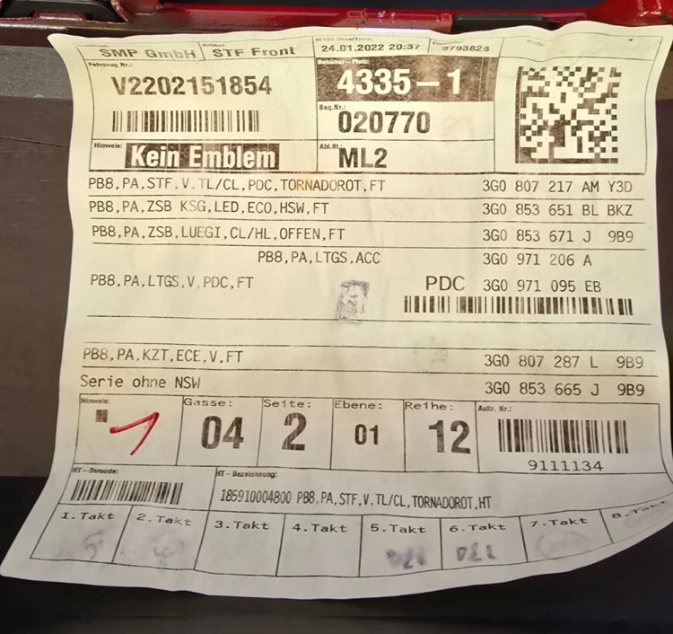 VW PASSAT B8 LIFT 4PDC LY3D ZDERZAK PRZÓD PRZEDNI 3G0807217