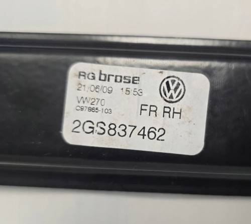 VW POLO VI 6 2G MECHANIZM PODNOŚNIK SZYBY PRAWY PRZÓD PRZEDNI 2GS837462