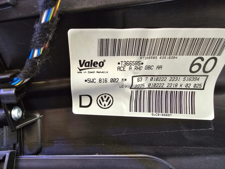 VW GOLF TIGUAN CADDY NAGRZEWNICA VALEO 5WC816002M