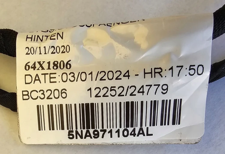 VW TIGUAN II WIĄZKA PDC ZDERZAK TYŁ 4PDC 5NA971104AL WTYCZKA POD EASY OPEN