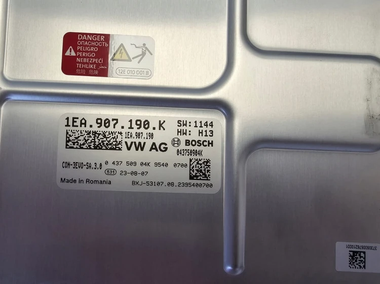 VW ID.4 MODUŁ FALOWNIK ŁADOWANIA PRZETWORNIK KONWERTER NAPIĘCIA 1EA907190K