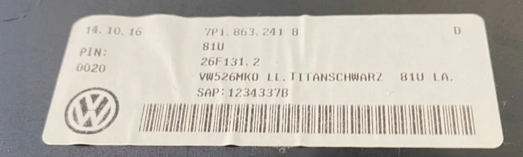 VW TOUAREG II TUNEL ŚRODKOWY 7P1863241B