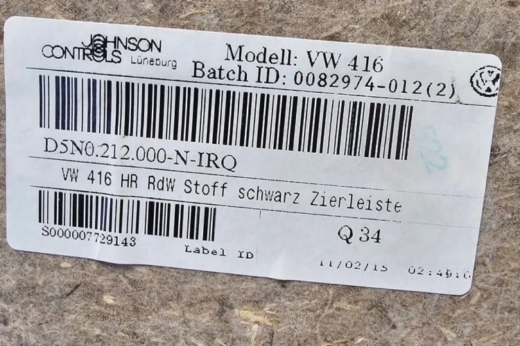 VW TIGUAN TAPICERKA BOCZEK DRZWI TYLNE PRAWE MATERIAŁ 5N0867212