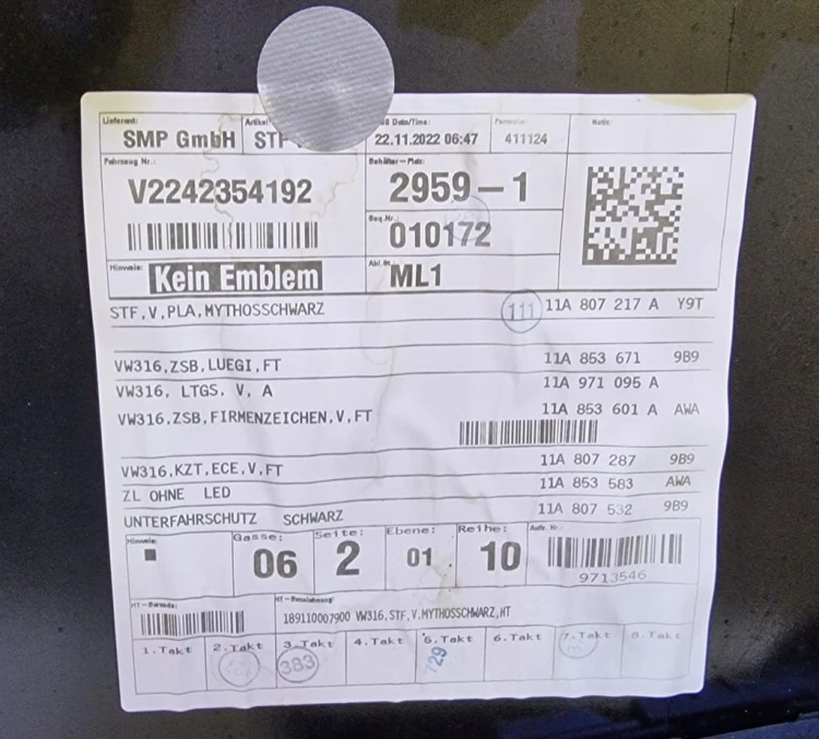 VW ID.4 ID4 ZDERZAK PRZEDNI LY9T 6PDC 11A807217A