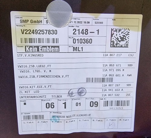 VW ID.4 ID4 ZDERZAK PRZEDNI LC3J 4PDC 11A807217