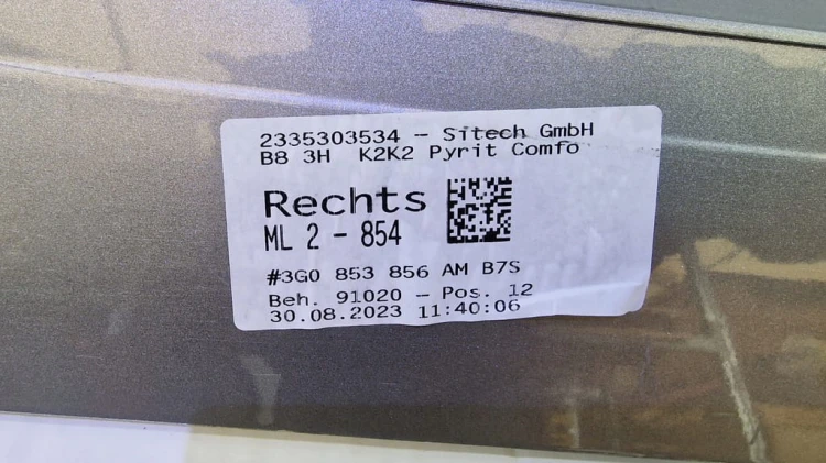 VW PASSAT B8 LB7S LISTWA PROGOWA PRAWA ZEWNĘTRZNA 3G0853856AM