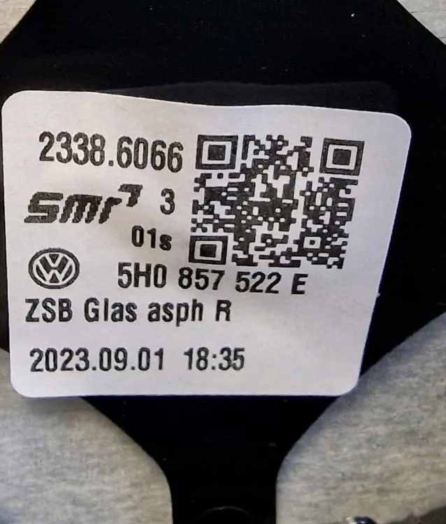 VW GOLF VIII 8 LUSTERKO PRAWE KOMPLETNE UK 13+3 PIN LC9A NOWE