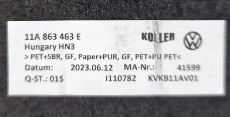 VW ID.4 ID.5 WYKŁADZINA PODŁOGA BAGAŻNIKA 11A863463E